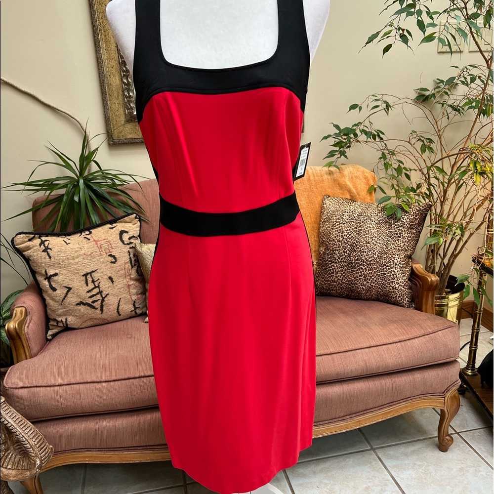 Nanette Lepore Size 12 Red & Black Dress